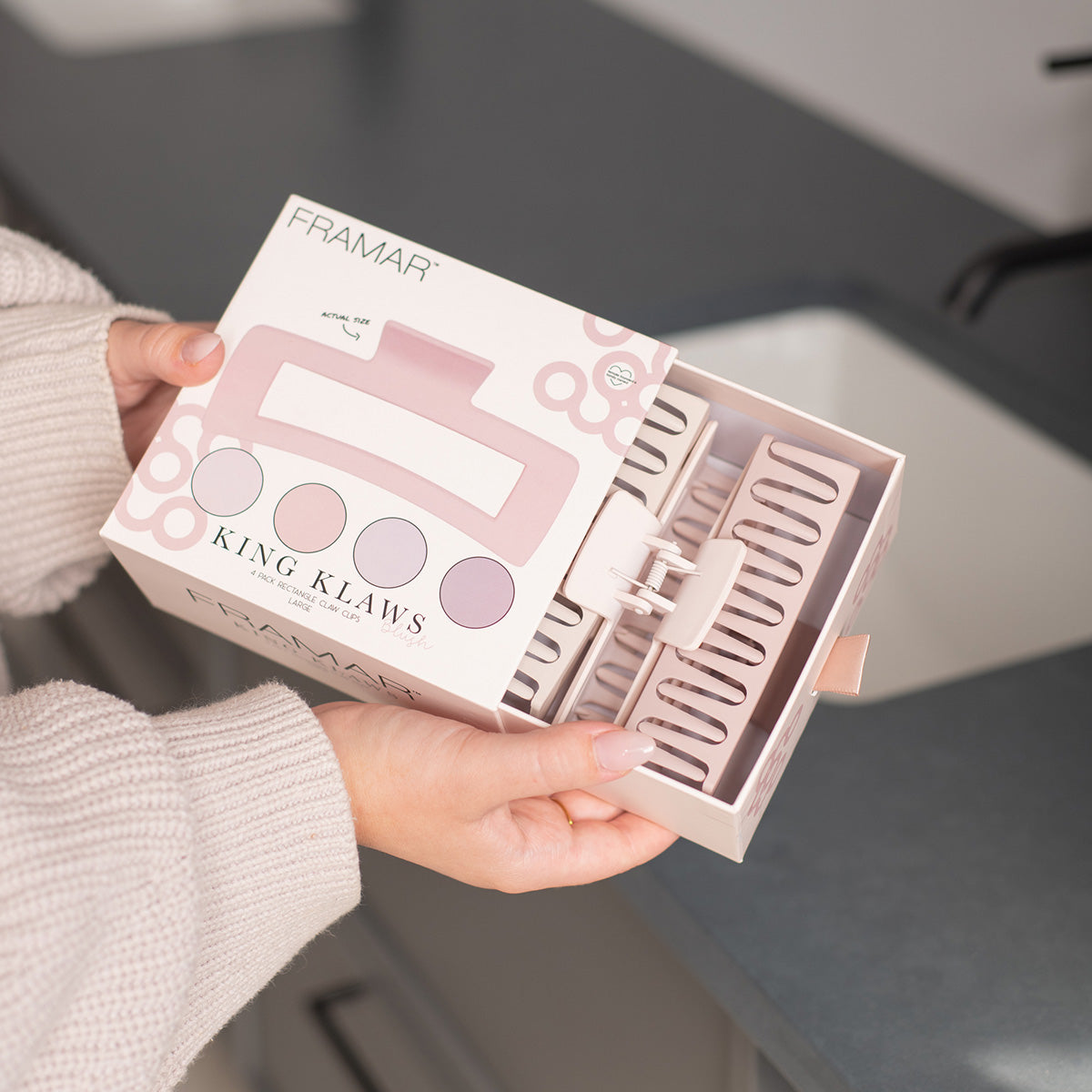 Sada skřipců Framar King Klaw Blush světlé 4ks