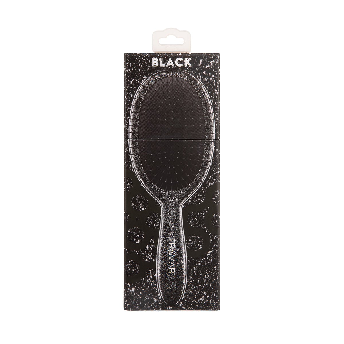 Kartáč Framar Detangle Black Glitter | černý třpytivý